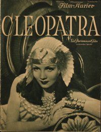 7y012 CLEOPATRA German program '34 different images of sexy Claudette Colbert, Cecil B. DeMille