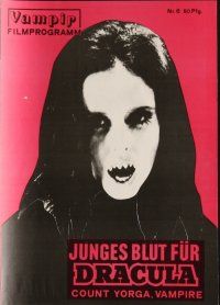 7y181 COUNT YORGA VAMPIRE German program '72 different images of the mistresses of the deathmaster!