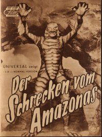 7y186 CREATURE FROM THE BLACK LAGOON Das Neue German program '54 fantastic different monster images!