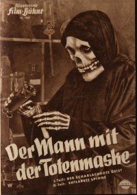 7y190 CRIMSON GHOST German program '53 serial, cool images of the villain in skeleton outfit!