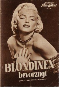 7y237 GENTLEMEN PREFER BLONDES German program '54 sexy Marilyn Monroe & Jane Russell, different!