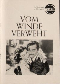 7y245 GONE WITH THE WIND German program R68 Clark Gable, Vivien Leigh, great different images!