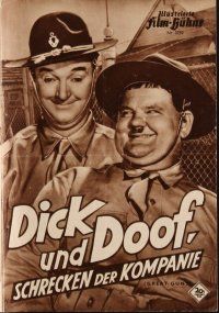 7y251 GREAT GUNS German program '57 many different images of Laurel & Hardy in uniform!