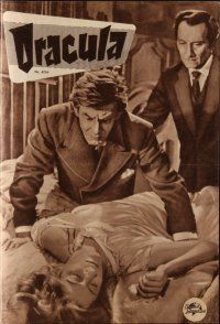 7y267 HORROR OF DRACULA German program '58 different images of Cushing & vampire Christopher Lee!