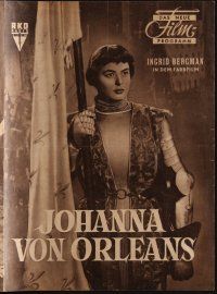 7y292 JOAN OF ARC Das Neue German program '50 wonderful different images of Ingrid Bergman!