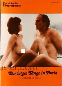 7y310 LAST TANGO IN PARIS German program '73 Brando, different images of naked Maria Schneider!