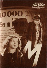 7y329 M German program R60 Fritz Lang, many different images of child murderer Peter Lorre!