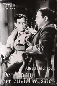 7y336 MAN WHO KNEW TOO MUCH German program R06 Hitchcock, Leslie Banks, Peter Lorre, great images!