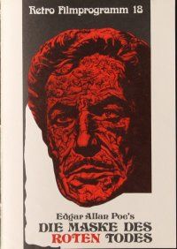 7y342 MASQUE OF THE RED DEATH German program R82 cool art of Vincent Price + different images!