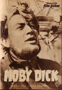 7y345 MOBY DICK German program '56 John Huston, great different images of Gregory Peck as Ahab!