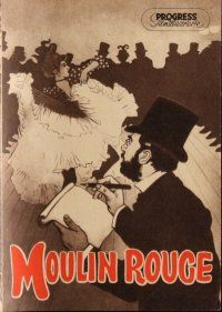7y712 MOULIN ROUGE East German program '54 Jose Ferrer as Toulouse-Lautrec, different!