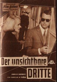 7y355 NORTH BY NORTHWEST Film-Buhne German program '60 Cary Grant, Saint, Hitchcock, different!