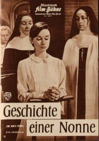 7y357 NUN'S STORY Film-Buhne German program '60 missionary Audrey Hepburn & Peter Finch, different!