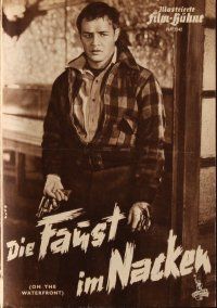 7y361 ON THE WATERFRONT Film-Buhne German program '54 Elia Kazan, different images of Marlon Brando!