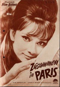 7y367 PARIS WHEN IT SIZZLES German program '64 Audrey Hepburn & William Holden, different images!