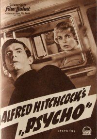 7y383 PSYCHO Film-Buhne German program '60 Janet Leigh, Anthony Perkins, Hitchcock, different!