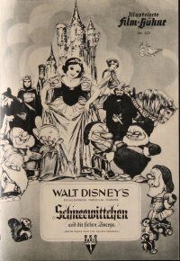 7y423 SNOW WHITE & THE SEVEN DWARFS German program '50 Disney cartoon classic, different art!