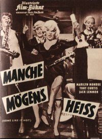7y427 SOME LIKE IT HOT German program '59 sexy Marilyn Monroe, Curtis & Lemmon, different images!