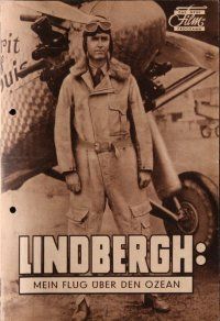 7y433 SPIRIT OF ST. LOUIS German program '57 James Stewart as Lindbergh, Billy Wilder, different!