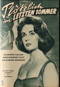 7y440 SUDDENLY, LAST SUMMER German program '60 different images of sexy Elizabeth Taylor!