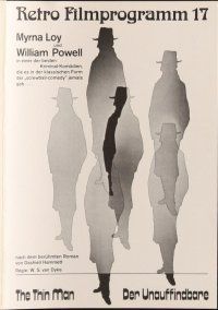 7y456 THIN MAN German program R82 William Powell, Myrna Loy, different images & artwork!