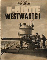 7y093 U-BOAT, COURSE WEST German program '41 Gunther Rittau's U-Boote westwarts, WWII propaganda!