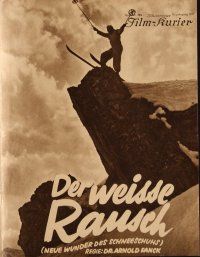 7y041 WHITE INTOXICATION German program '31 Arnold Fanck skiing documentary with Leni Riefenstahl!
