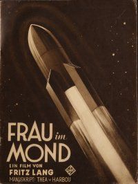 7y042 WOMAN IN THE MOON German program '29 Fritz Lang & von Harbou's Frau im Mond, cool rocket art!