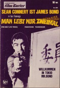 7y494 YOU ONLY LIVE TWICE German program '67 cool different images of Sean Connery as James Bond!