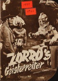 7y497 ZORRO'S FIGHTING LEGION German program '51 Republic, great different images!