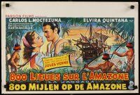 7z588 800 LEAGUES OVER THE AMAZON Belgian '58 Jules Verne sci-fi, Carlos Lopez Moctezuma!