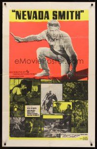 7z005 NEVADA SMITH South African '70s different art of Steve McQueen holding knife & fighting!