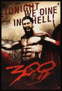 8a576 300 commercial poster '07 Zack Snyder directed, Gerard Butler, tonight we dine in HELL!
