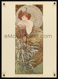 8a578 ALPHONSE MUCHA commercial 21x29 '75 great art of seated woman, Four Jewels, Emerald!
