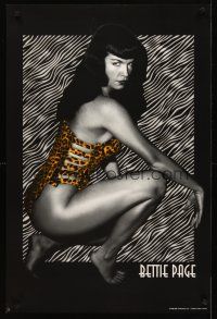 8a590 BETTIE PAGE commercial poster '98 cool image in super sexy leopard print outfit!