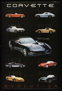 8a608 CORVETTE EVOLUTION commercial poster '00s cool images from 1955 to 2001!