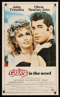 8a622 GREASE Topps poster '81 John Travolta & Olivia Newton-John in a most classic musical!