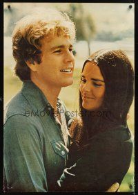 8a644 LOVE STORY Swedish commercial poster '70 romantic close up of Ali MacGraw & Ryan O'Neal!