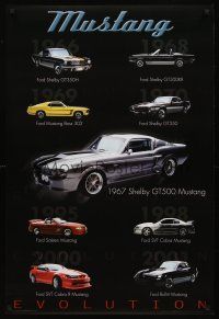 8a650 MUSTANG EVOLUTION commercial poster '00 images of classic ponys from 1966 to 2001!