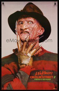 8a655 NIGHTMARE ON ELM STREET 2 commercial poster '85 Robert Englund as Freddy Krueger!