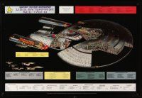 8a687 STAR TREK: THE NEXT GENERATION TV German commercial poster '94 cut-away art of the Enterprise!