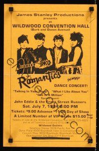 8a213 ROMANTICS 11x17 music poster '84 Wildwood concert flyer, dance!