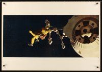 8a354 2001: A SPACE ODYSSEY 3 color Italian/Eng 27.5x39.25 stills '68 images in Cinerama format!