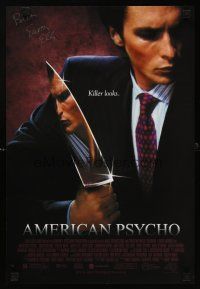 8a456 AMERICAN PSYCHO signed mini poster '00 by Bret Easton Ellis, author of the source novel!