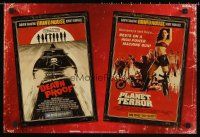 8a494 GRINDHOUSE 2-sided video mini poster '07 Rodriguez & Tarantino, Planet Terror & Death Proof!