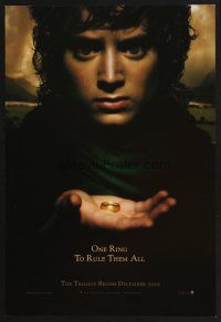 8a511 LORD OF THE RINGS: THE FELLOWSHIP OF THE RING teaser mini poster '01 J.R.R. Tolkien, Frodo!