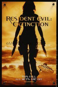 8a537 RESIDENT EVIL: EXTINCTION teaser mini poster '07 Milla Jovovich, Oded Fehr, Ali Larter
