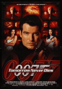 8a562 TOMORROW NEVER DIES mini poster '97 Pierce Brosnan as James Bond 007, Yeoh, Teri Hatcher!