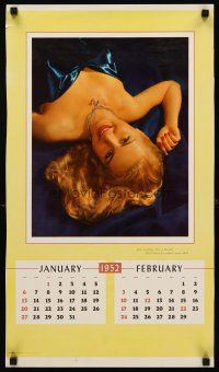 8a071 1952 CALENDAR 6 page calendar '52 really cool vintage sexy pin-up images!