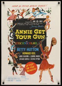 8a457 ANNIE GET YOUR GUN soundtrack special 19x27 '70s Betty Hutton as the greatest sharpshooter!
